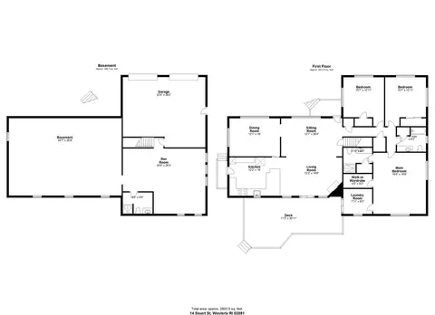 Floorplan - 14 Stuart St, Westerly, RI 02891 photo 3 of 4