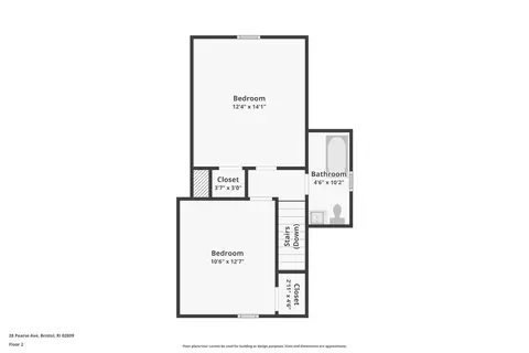 Floorplan - 28 Pearse Ave, Bristol, RI 02809 photo 3 of 3