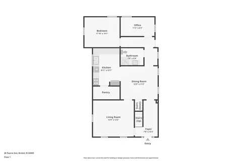 Floorplan - 28 Pearse Ave, Bristol, RI 02809 photo 2 of 3