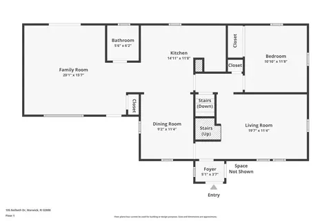 Floorplan - 105 Nolbeth Dr, Warwick, RI 02888 photo 2 of 3