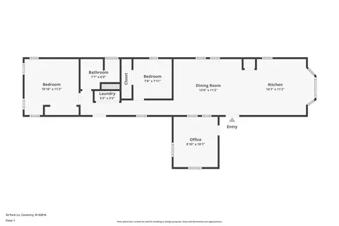 Floorplan - 34 Park Ln, Coventry, RI 02816 photo 1 of 1