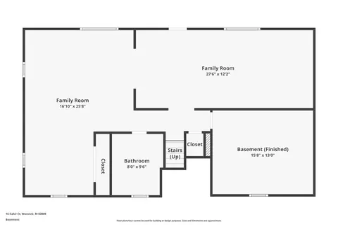 Floorplan - 16 Cahir Ct, Warwick, RI 02889 photo 2 of 3