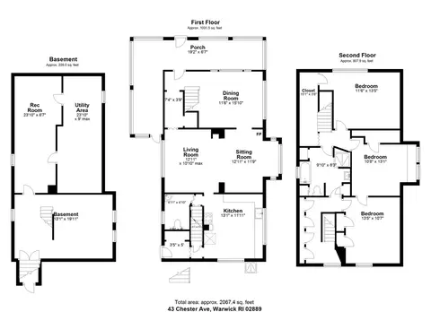 Floorplan - 43 Chester Ave, Warwick, RI 02889 photo 1 of 4