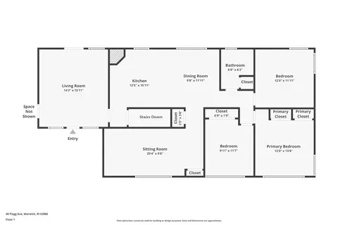 Floorplan - 48 Flagg Ave, Warwick, RI 02886 photo 1 of 2