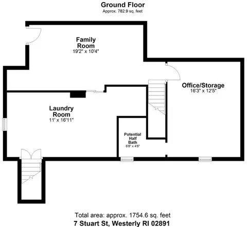 Floorplan - 7 Stuart St, Westerly, RI 02891 photo 2 of 3