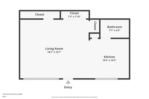Floorplan - 72 W Shore Rd #2, Warwick, RI 02889 photo 1 of 1