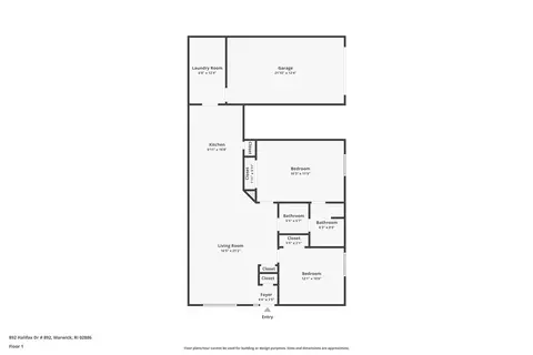 Floorplan - 892 Halifax Dr, Warwick, RI 02886 photo 1 of 1