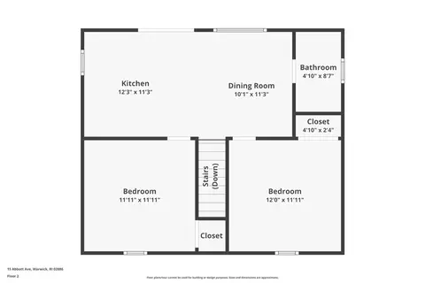 Floorplan - 15 Abbott Ave, Warwick, RI 02886 photo 2 of 3