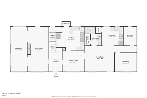 Floorplan - 821 Post Rd, Warwick, RI 02888 photo 1 of 2