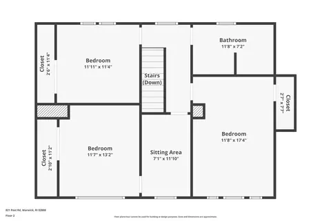 Floorplan - 821 Post Rd, Warwick, RI 02888 photo 2 of 2