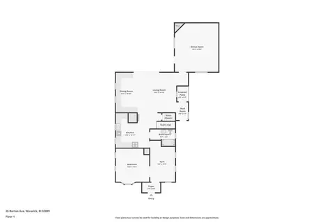 Floorplan - 26 Barton Ave, Warwick, RI 02889 photo 2 of 4