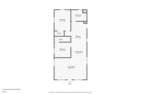 Floorplan - 21 Darton St, Coventry, RI 02816 photo 1 of 1