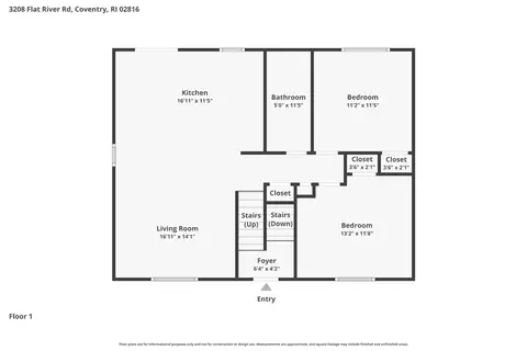 Floorplan - 3208 Flat River Rd, Coventry, RI 02816 photo 3 of 3