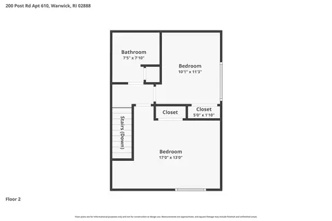Floorplan - 200 Post Rd #610, Warwick, RI 02888 photo 3 of 3