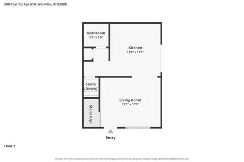 Floorplan - 200 Post Rd #610, Warwick, RI 02888 photo 2 of 3