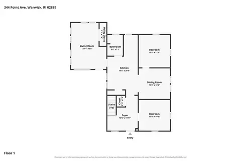 Floorplan - 344 Point Ave, Warwick, RI 02889 photo 2 of 3
