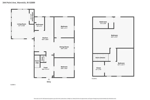 Floorplan - 344 Point Ave, Warwick, RI 02889 photo 1 of 3