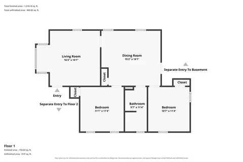 Floorplan - 419 Fairmount St, Woonsocket, RI 02895 photo 2 of 4