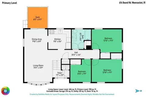 Floorplan - 614 Bound Rd, Woonsocket, RI 02895 photo 1 of 3