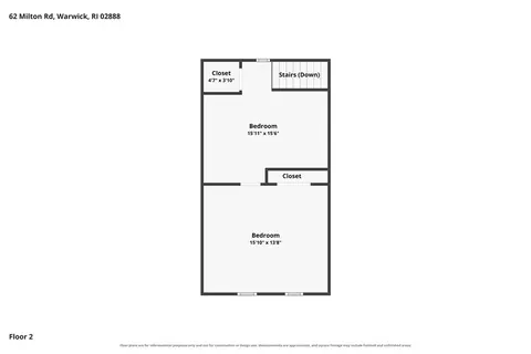Floorplan - 62 Milton Rd, Warwick, RI 02888 photo 2 of 4
