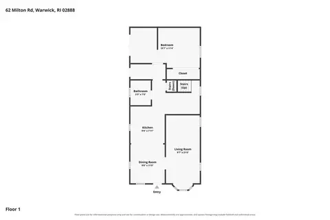 Floorplan - 62 Milton Rd, Warwick, RI 02888 photo 1 of 4