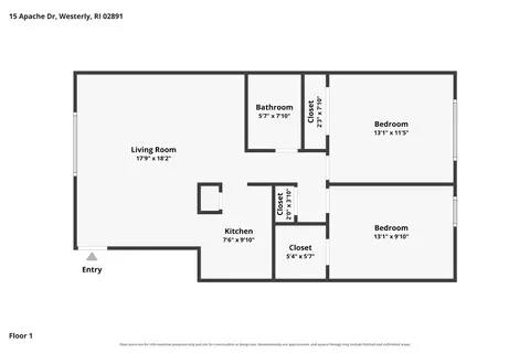 Floorplan - 15 Apache Dr #F, Westerly, RI 02891 photo 1 of 1