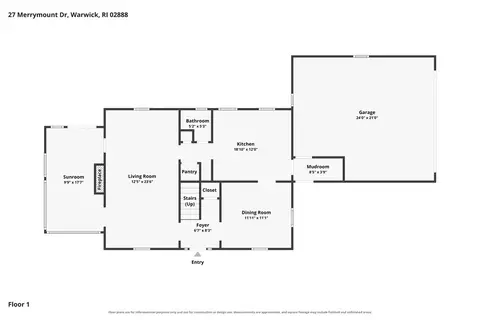 Floorplan - 27 Merry Mount Dr, Warwick, RI 02888 photo 2 of 3