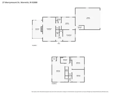 Floorplan - 27 Merry Mount Dr, Warwick, RI 02888 photo 1 of 3