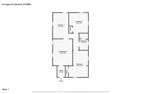 Floorplan - 61 Logan St, Warwick, RI 02889 photo 1 of 1