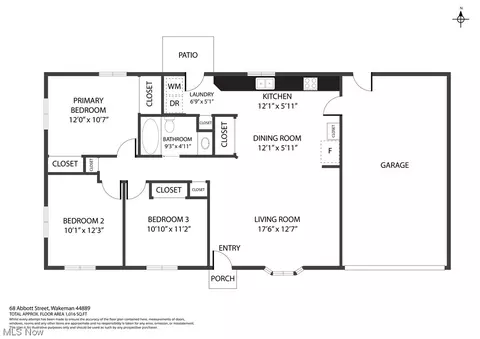 Floorplan - 68 Abbott St, Wakeman, OH 44889 photo 1 of 1