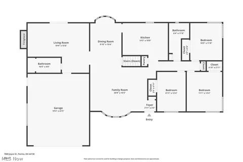 Floorplan - 7869 Joyce Dr, Parma, OH 44130 photo 1 of 1