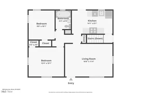 Floorplan - 669 Evans Ave, Akron, OH 44310 photo 2 of 3