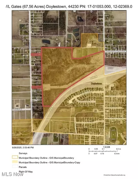 V/l Approx 67.56ac Gates Street, Doylestown, OH 44230