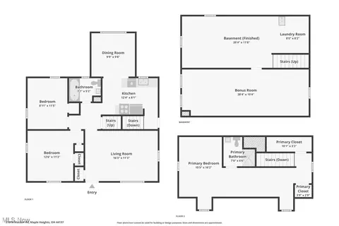 Floorplan - 21316 Watson Rd, Maple Heights, OH 44137 photo 1 of 1