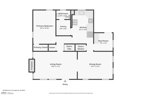 Floorplan - 123 Melrose Ave, Boardman, OH 44512 photo 1 of 4