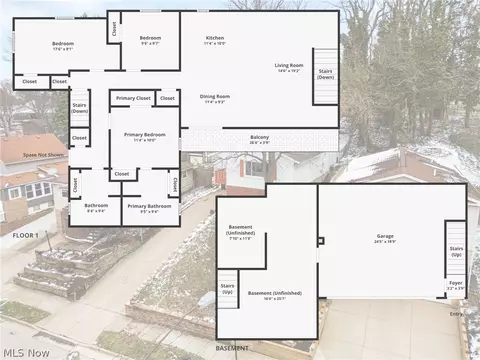 Floorplan - 405 Baldwin Rd, Akron, OH 44312 photo 1 of 2