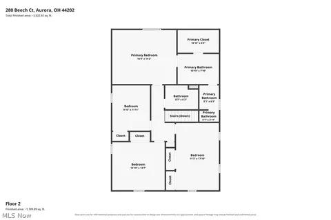 Floorplan - 280 Beech Ct, Aurora, OH 44202 photo 2 of 3