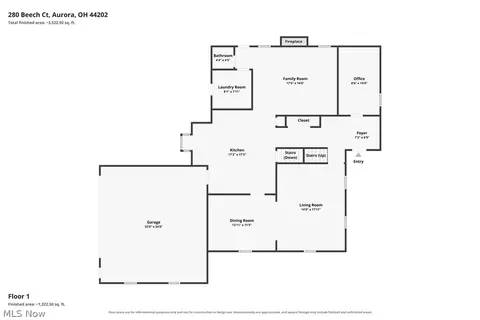 Floorplan - 280 Beech Ct, Aurora, OH 44202 photo 1 of 3