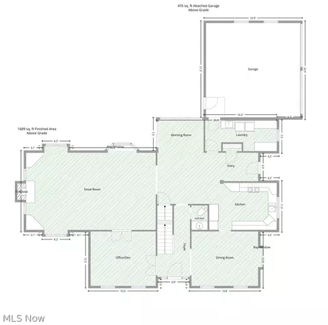 Floorplan - 166 Pepperdine Dr, Elyria, OH 44035 photo 2 of 3