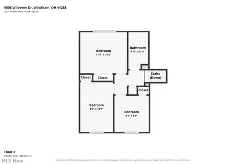 Floorplan - 9008 Wilverne Dr, Windham, OH 44288 photo 2 of 3
