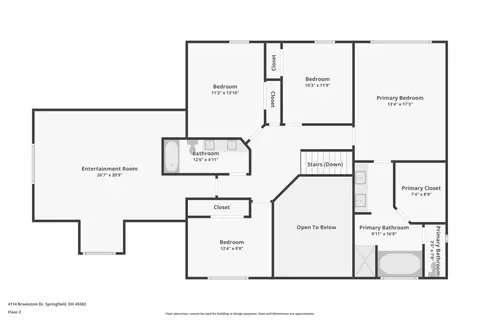 Floorplan - 4114 Brookston Dr, Springfield, OH 45502 photo 2 of 4