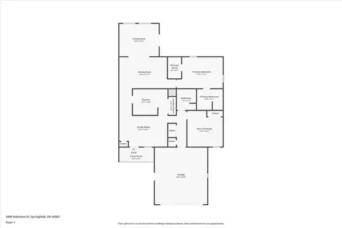 Floorplan - 3500 Oakmont Ct, Springfield, OH 45502 photo 2 of 2