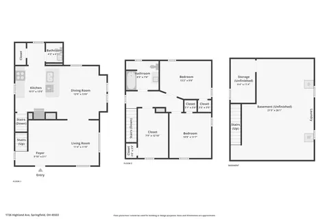 Floorplan - 1726 Highland Ave, Springfield, OH 45503 photo 3 of 3