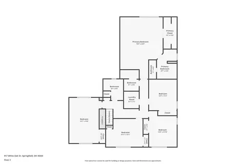 Floorplan - 917 White Oak Dr, Springfield, OH 45504 photo 1 of 4