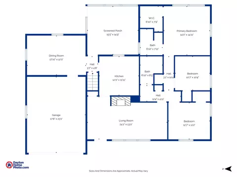 Floorplan - 206 S Tecumseh Rd, Springfield, OH 45506 photo 2 of 3