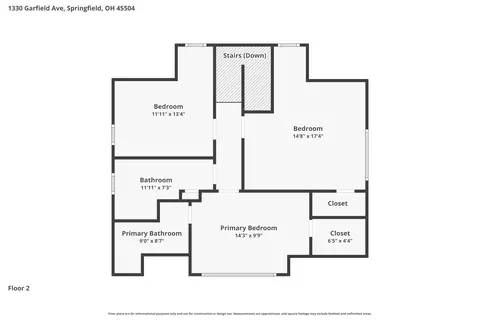 Floorplan - 1330 Garfield Ave, Springfield, OH 45504 photo 4 of 8