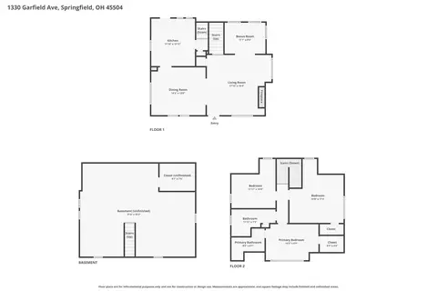 Floorplan - 1330 Garfield Ave, Springfield, OH 45504 photo 2 of 8