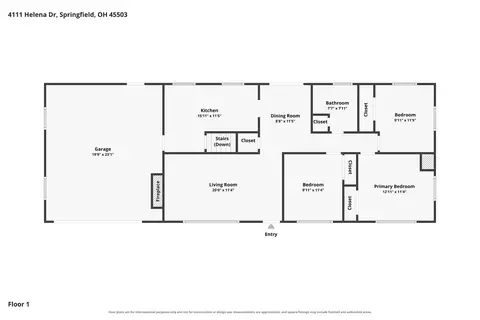 Floorplan - 4111 Helena Dr, Springfield, OH 45503 photo 2 of 2