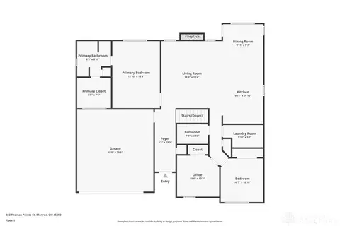 Floorplan - 403 Thomas Pointe Ct, Monroe, OH 45050 photo 3 of 3