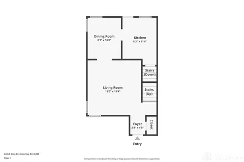 Floorplan - 2436-2442 S Dixie Dr, Kettering, OH 45409 photo 2 of 5